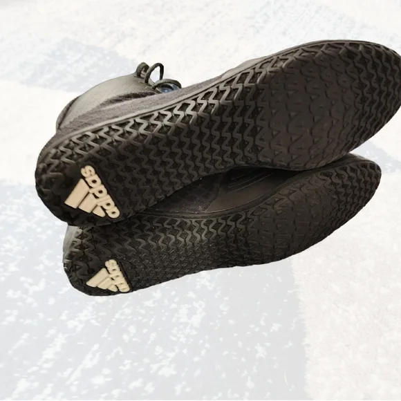 Adidas Shoes Men's Size 9 Mat Wizard 4 Carbon Black AC6971 Wrestling High Top - Picture 7 of 10